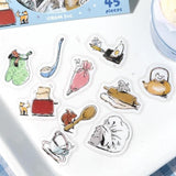 BGM Planner Sticker Flakes - Mini Mini Animals - Cooking