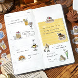 BGM Planner Sticker Flakes - Mini Mini Animals - Cafe