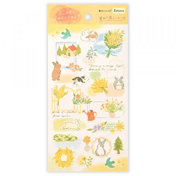 NB Large Stickers - Deco Time - Rabbit