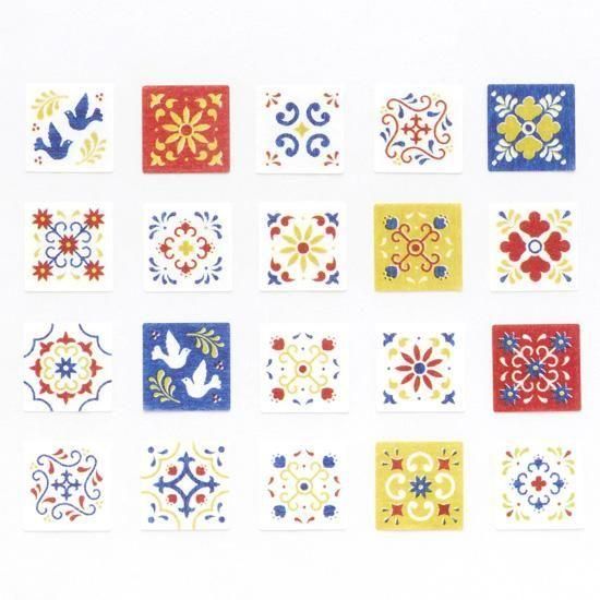 Bande Washi Tape Sticker Rolls - Tile - Fairy Tale