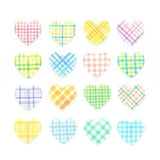 Bande Washi Tape Sticker Rolls - Water Heart - Checkered