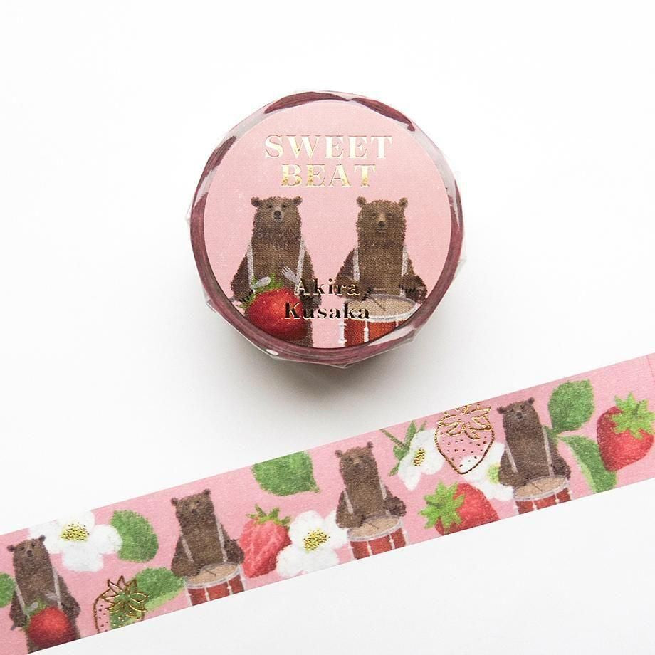 Hyogensha Cozyca Akira Kusaka Foil-Stamped Washi Tape - Sweet Beat