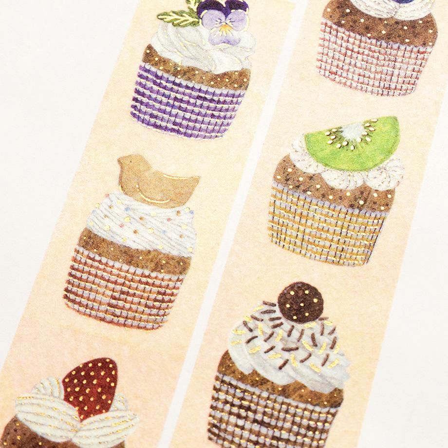 Hyogensha Cozyca Midori Asano Foil-Stamped Washi Tape - Three O'Clock