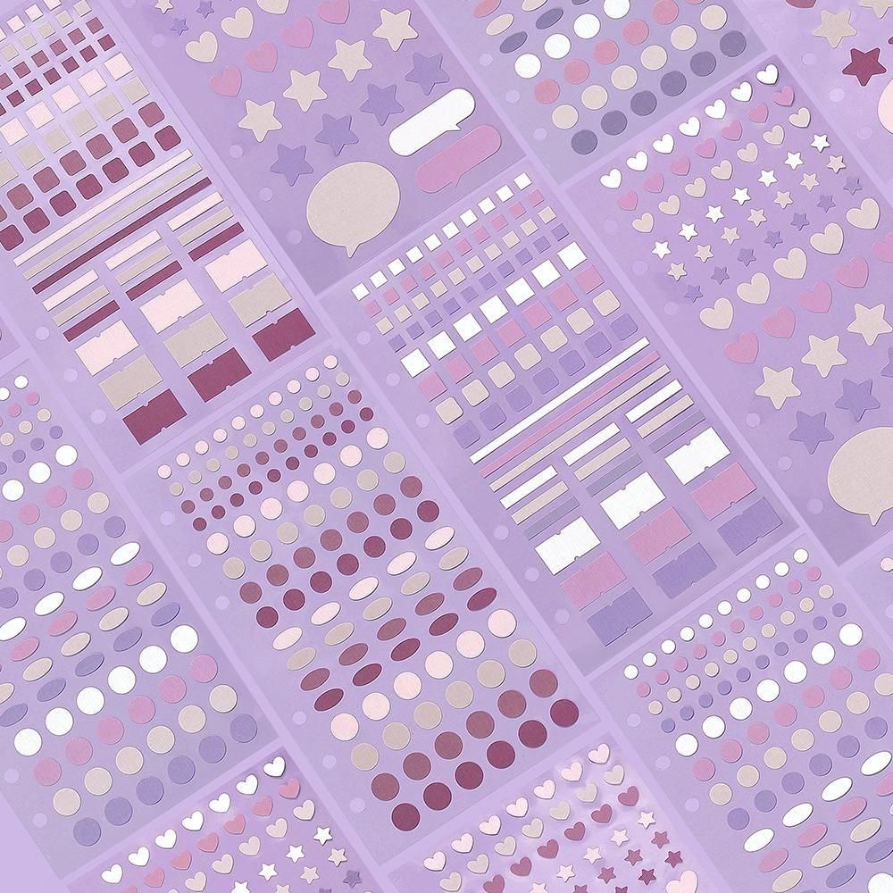 BGM Daily Palette Sticker Sheets - Lilac
