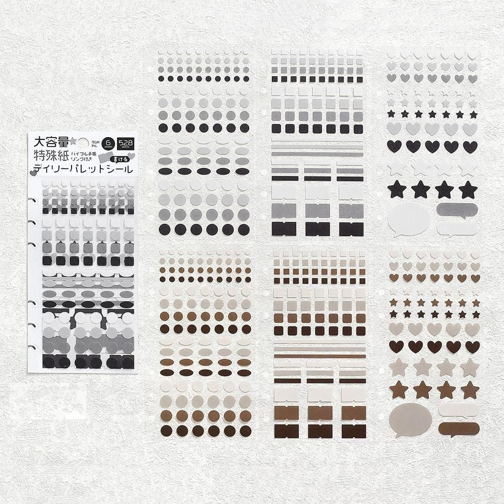 BGM Daily Palette Sticker Sheets - Dark