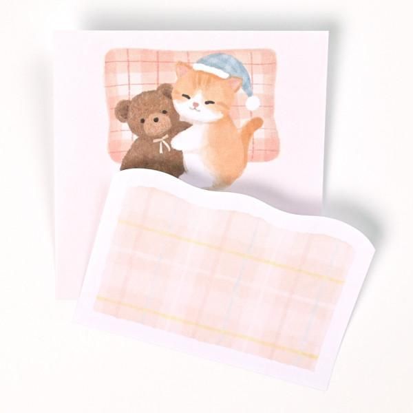 NB Mattari Animals Night Sticky Notes - Kitten