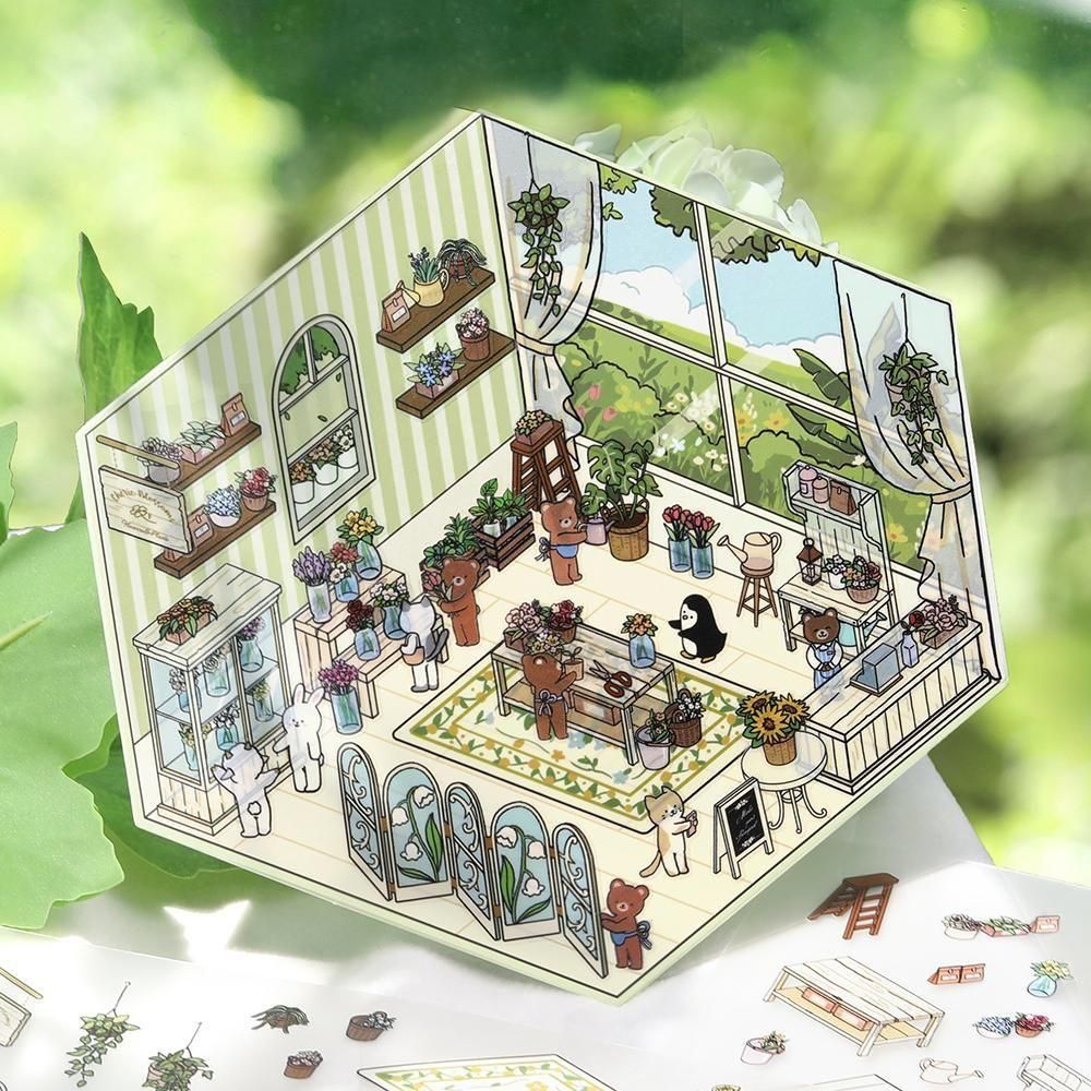 BGM Diorama 2.5D Stickers - Vol. 2 - Flower Shop
