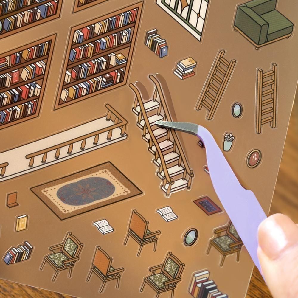 BGM Diorama 2.5D Stickers - Vol. 2 - Library