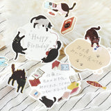 BGM Memo Stickers - Cat Diary - Black