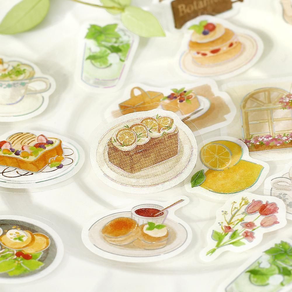 BGM Planner Sticker Flakes - Today's Cafe - Botanical