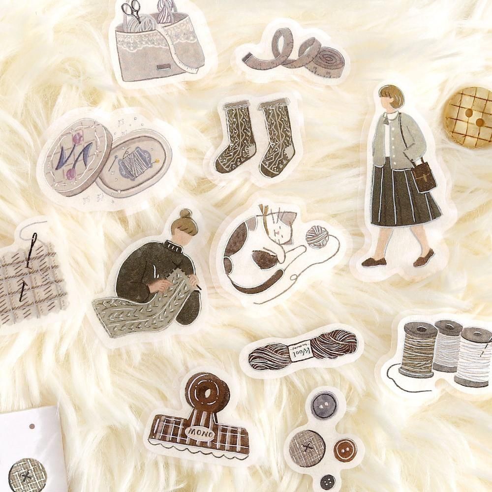 BGM Planner Sticker Flakes - Maiden's Moment - Knitting Time