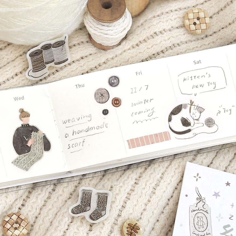 BGM Planner Sticker Flakes - Maiden's Moment - Knitting Time