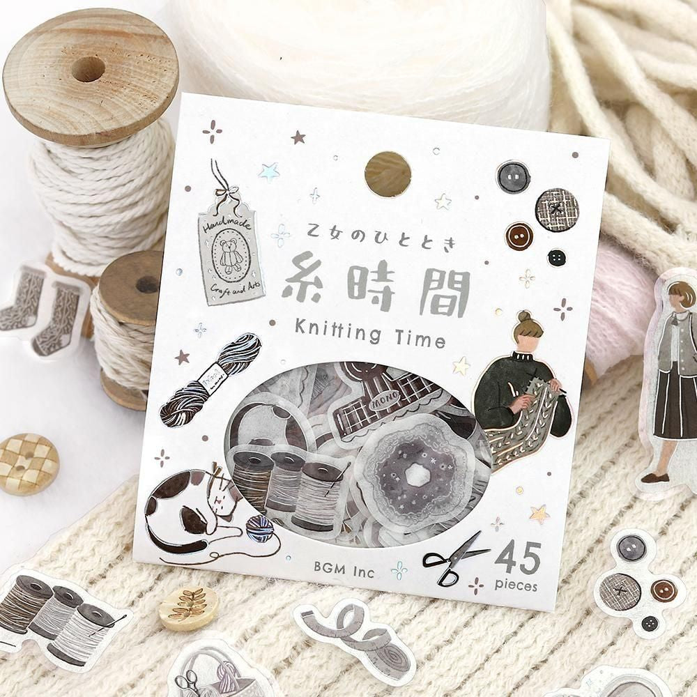 BGM Planner Sticker Flakes - Maiden's Moment - Knitting Time