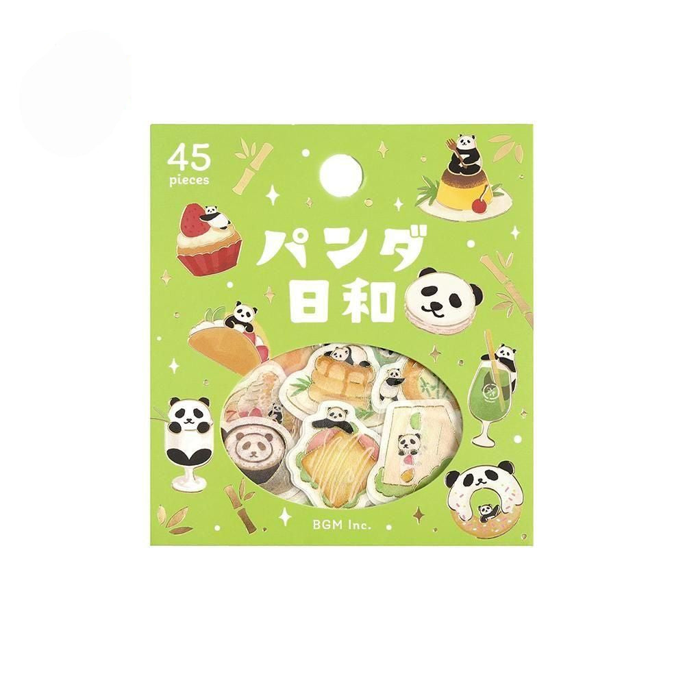 BGM Planner Sticker Flakes - A Panda Day - Teahouse