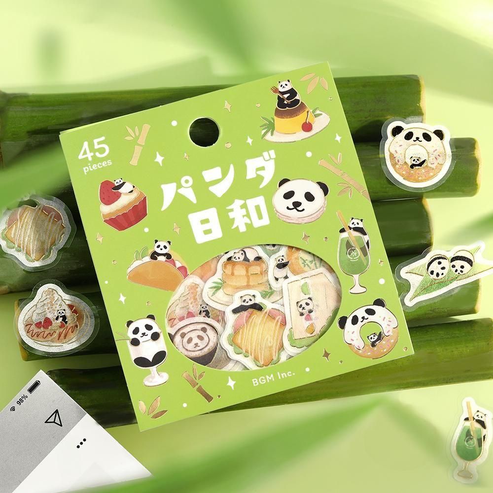 BGM Planner Sticker Flakes - A Panda Day - Teahouse