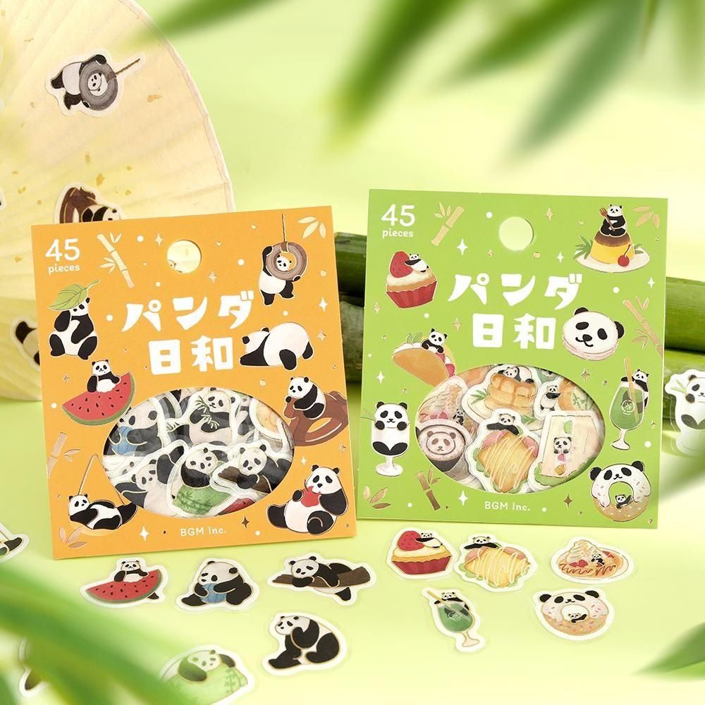 BGM Planner Sticker Flakes - A Panda Day - Teahouse