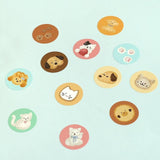 BGM Roll Stickers - Round Stickers - Fluffy Animals