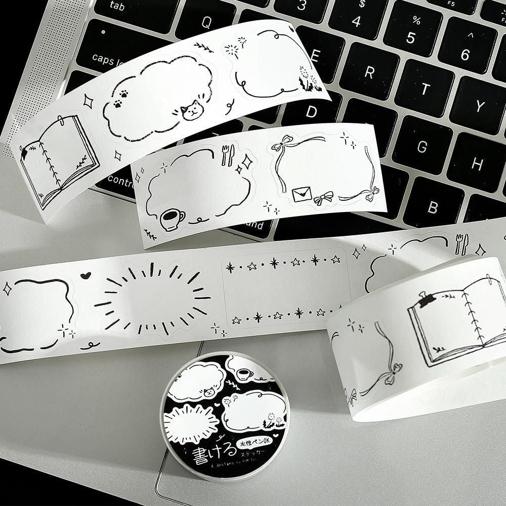 BGM Roll Stickers - Writable Stickers - Sketches