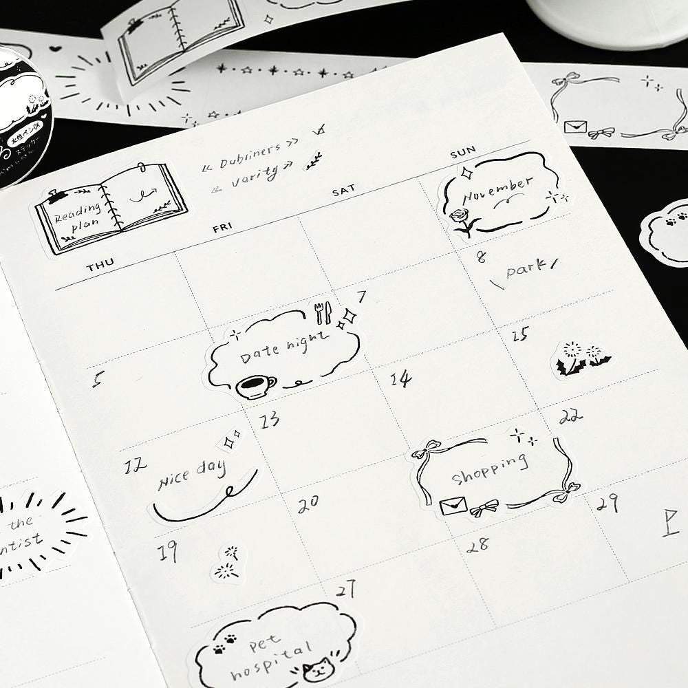 BGM Roll Stickers - Writable Stickers - Sketches