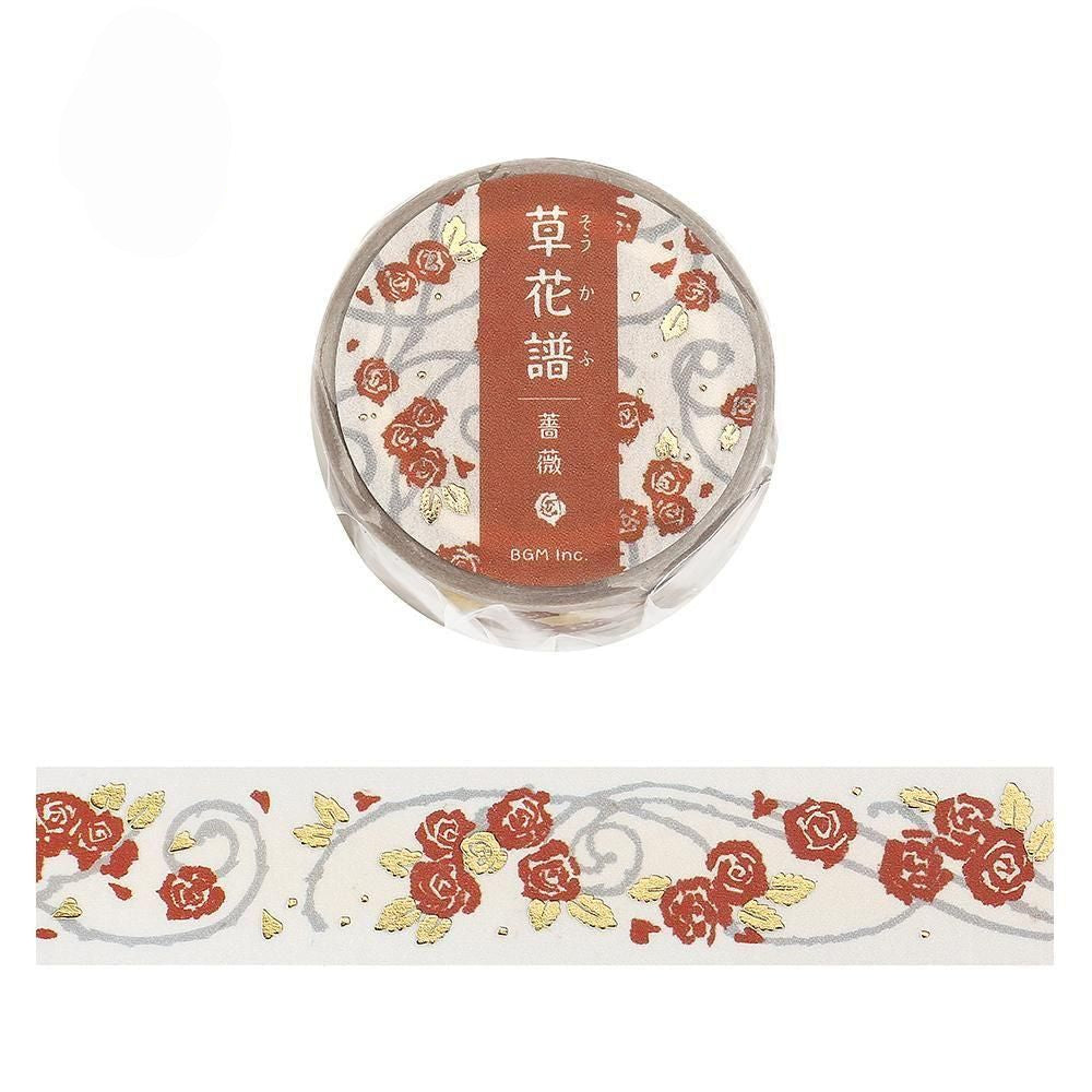 BGM Washi Tape - Flowers and Plants - Rose