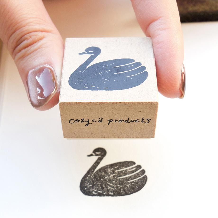 Hyogensha Cozyca Nishi Shuku Stamp - Swan