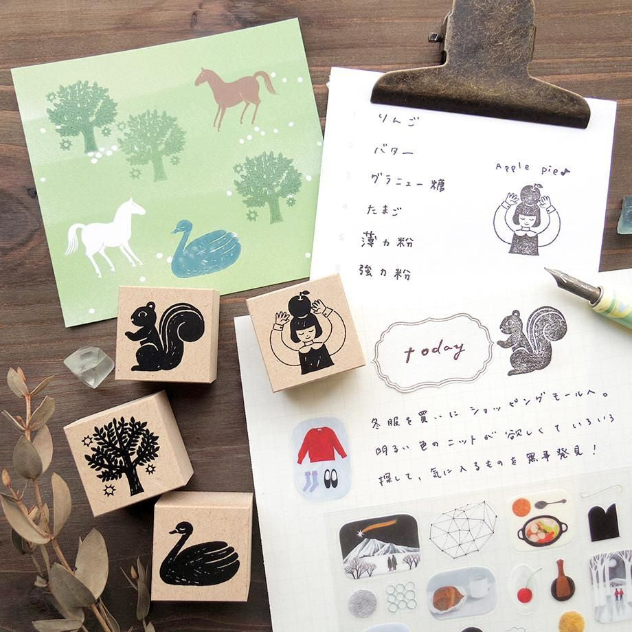Hyogensha Cozyca Nishi Shuku Stamp - Swan