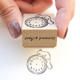 Hyogensha Cozyca Midori Asano Stamp - Clock and Squirrel