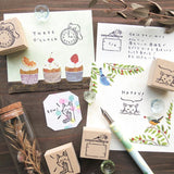 Hyogensha Cozyca Midori Asano Stamp - Clock and Squirrel