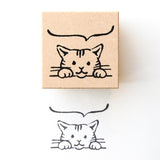 Hyogensha Cozyca Midori Asano Stamp - Chirping Kitty