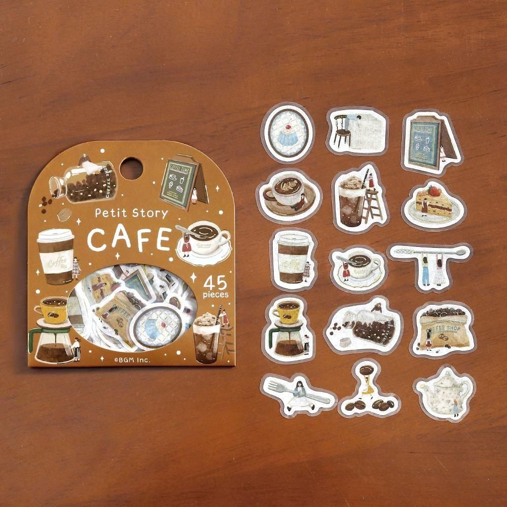 BGM Flake Stickers - Petit Story - Cafe