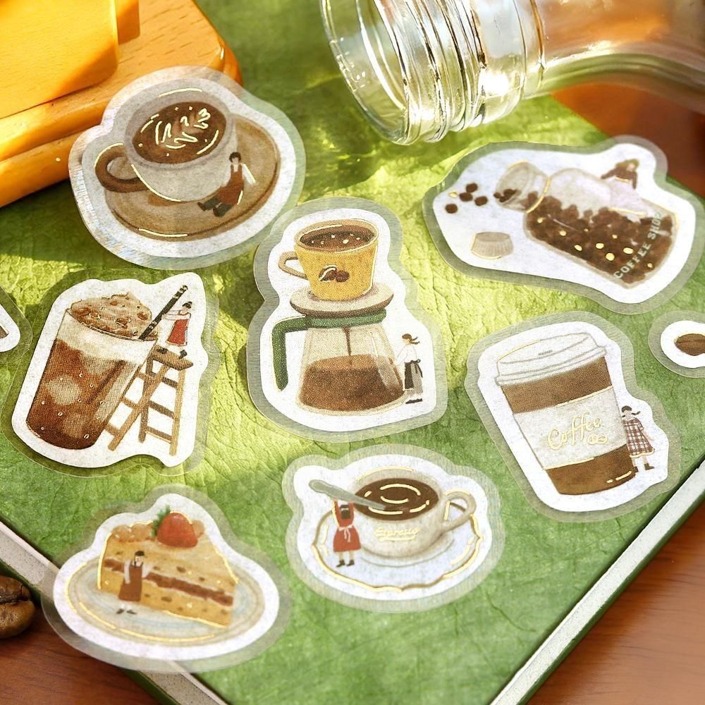 BGM Flake Stickers - Petit Story - Cafe