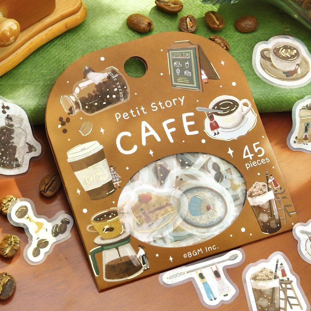 BGM Flake Stickers - Petit Story - Cafe