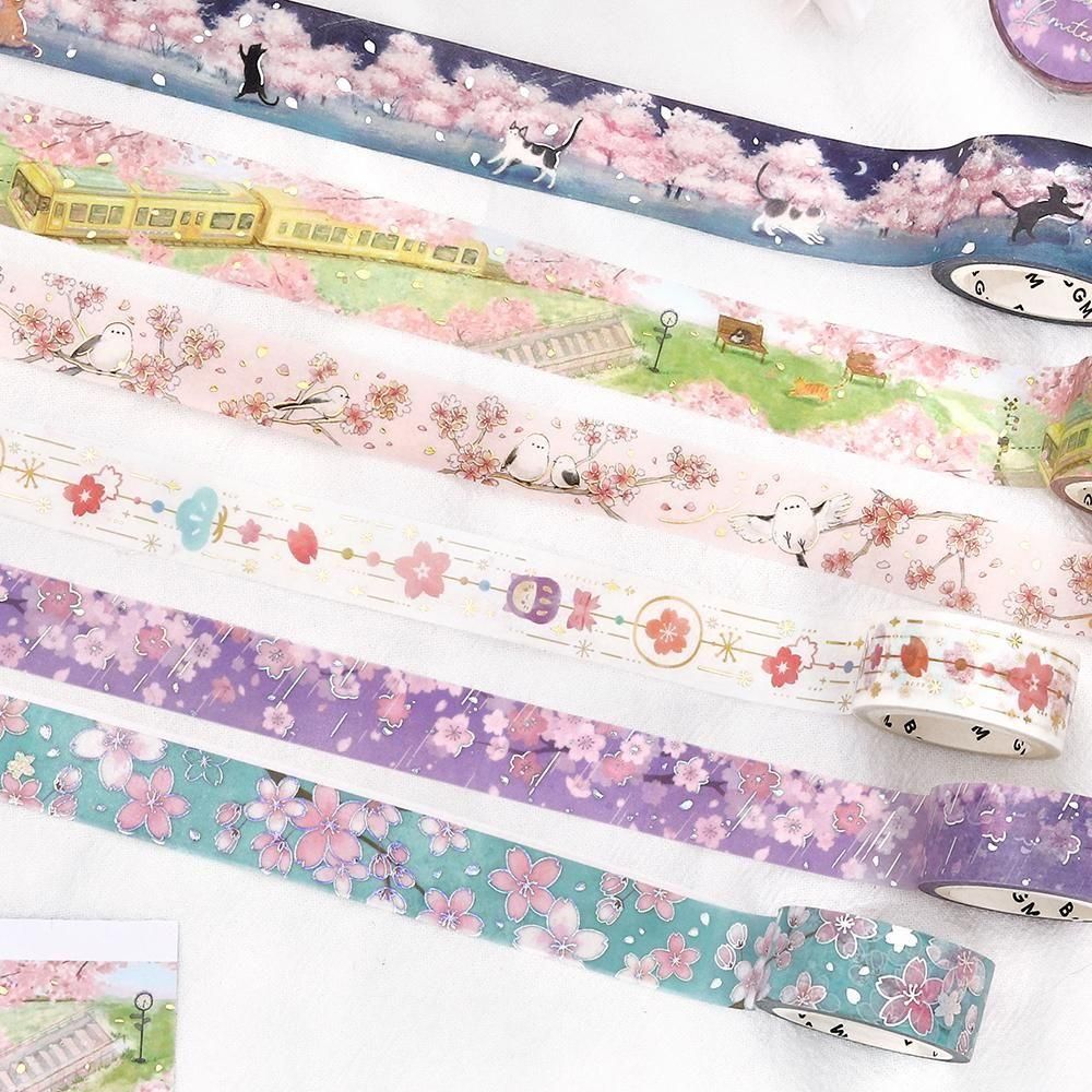 BGM Washi Tape - Sakura Limited - Cherry Blossom and Shimaenaga (Limited Edition)