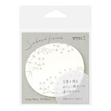 Midori Sticky Notes - Transparent - Small Flowers White