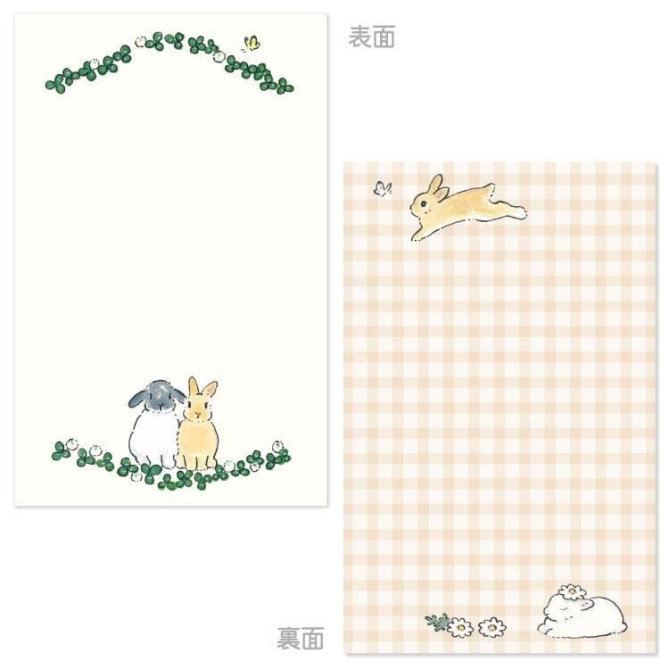 Active Corporation Schinako Moriyama Memo Pad - Flowers and Bunny Friends