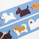 Hyogensha Cozyca Tada Reiko Foil-Stamped Masking Tape - Doggie Parade
