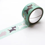 Hyogensha Cozyca Tada Reiko Foil-Stamped Masking Tape - Cat Walk