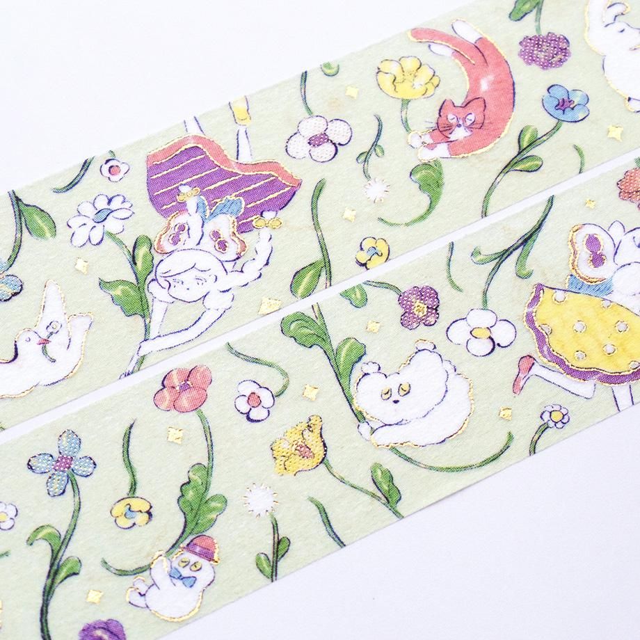 Hyogensha Cozyca Heisuke Kitazawa Foil-Stamped Masking Tape- Harukaze ni Nori Minna