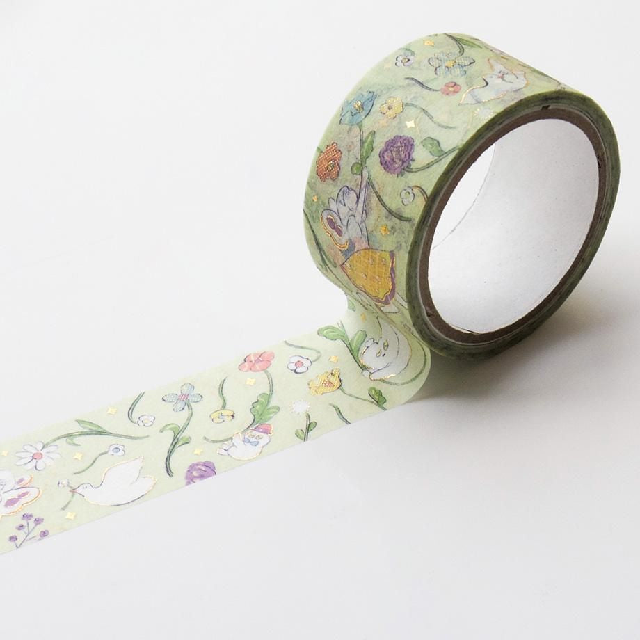 Hyogensha Cozyca Heisuke Kitazawa Foil-Stamped Masking Tape- Harukaze ni Nori Minna