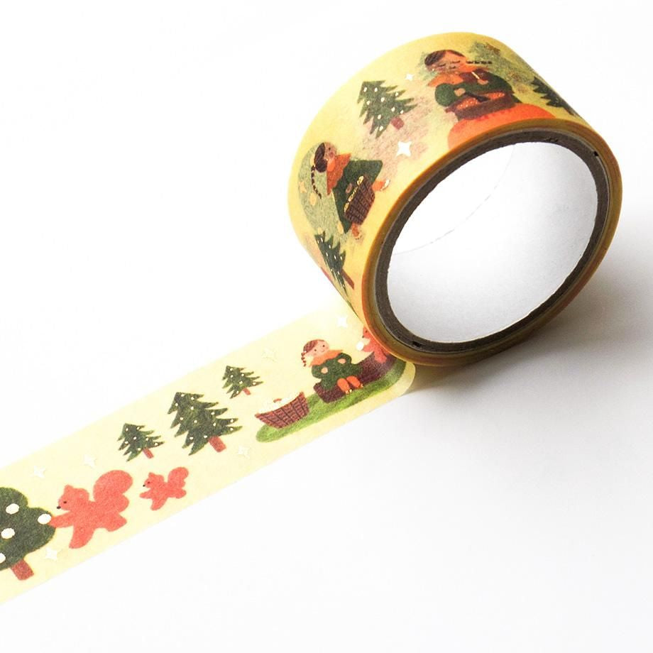 Hyogensha Cozyca Mariko Fukuoka Foil-Stamped Washi Tape - To the Forest