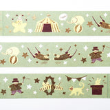 Hyogensha Cozyca Mariko Fukuoka Foil-Stamped Washi Tape - Circus