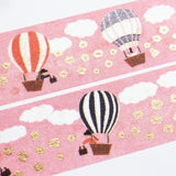 Hyogensha Cozyca Necktie Foil-Stamped Washi Tape - Hot Air Balloon Journey