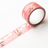 Hyogensha Cozyca Necktie Foil-Stamped Washi Tape - Hot Air Balloon Journey