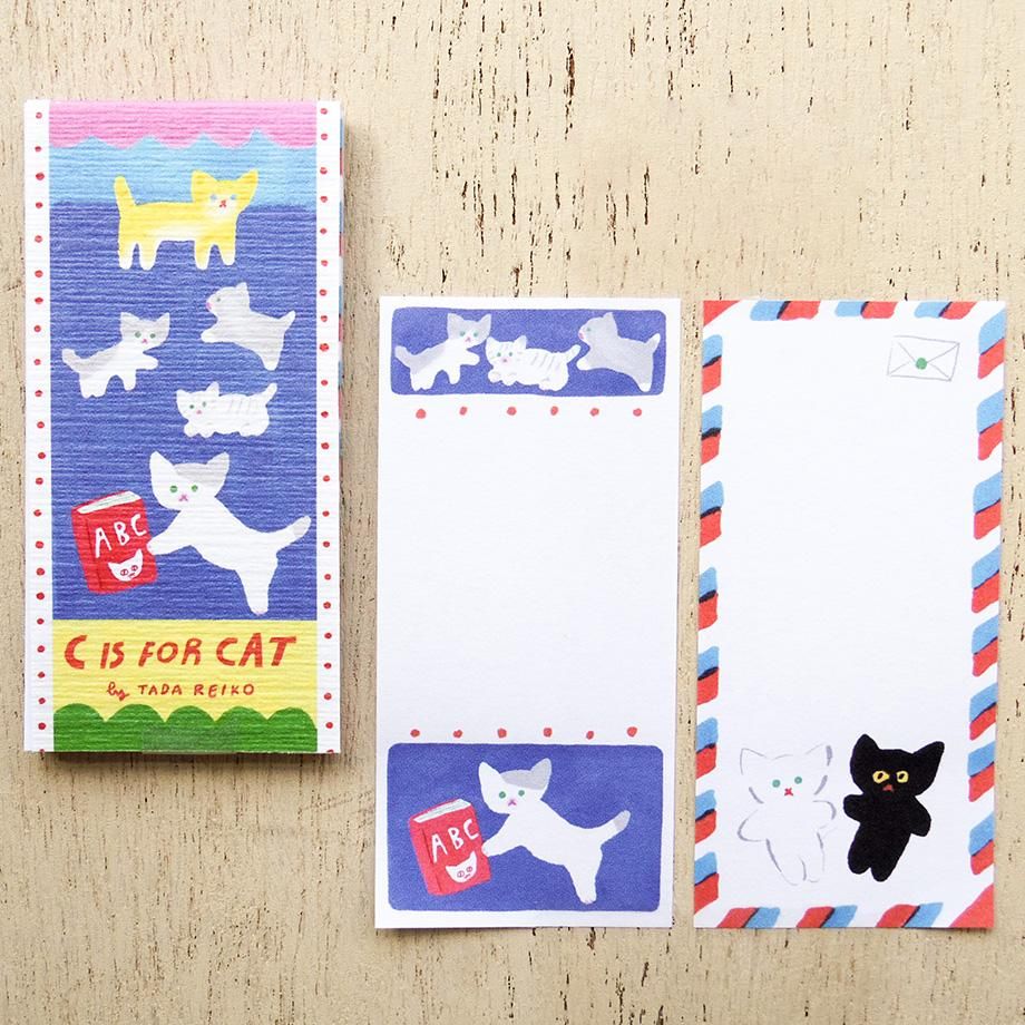Hyogensha Cozyca Tada Reiko One-Line Sticky Notes - C IS FOR CAT・THE GOOD DOGS