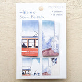 Hyogensha Cozyca Sayuri Fujimaki One-Line Sticky Notes - Travel & Life