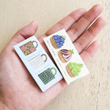 Hyogensha Cozyca Midori Asano One-Line Sticky Notes - MY FAVORITE MUGS・three o'clock