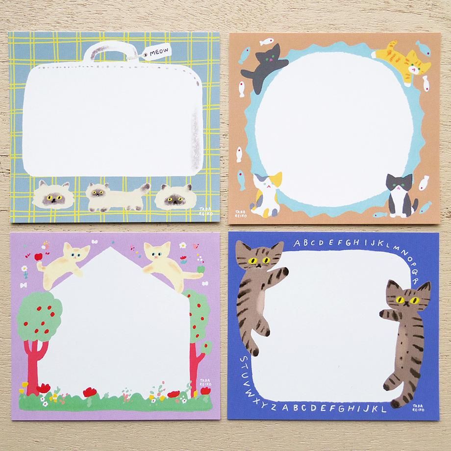 Hyogensha Cozyca Tada Reiko Memo Pad - Cat's Life