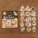BGM Flake Stickers - Welcome Meow - Cafe Mikeneko