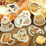 BGM Flake Stickers - Welcome Meow - Cafe Mikeneko