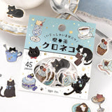 BGM Flake Stickers - Welcome Meow - Cafe Kuroneko